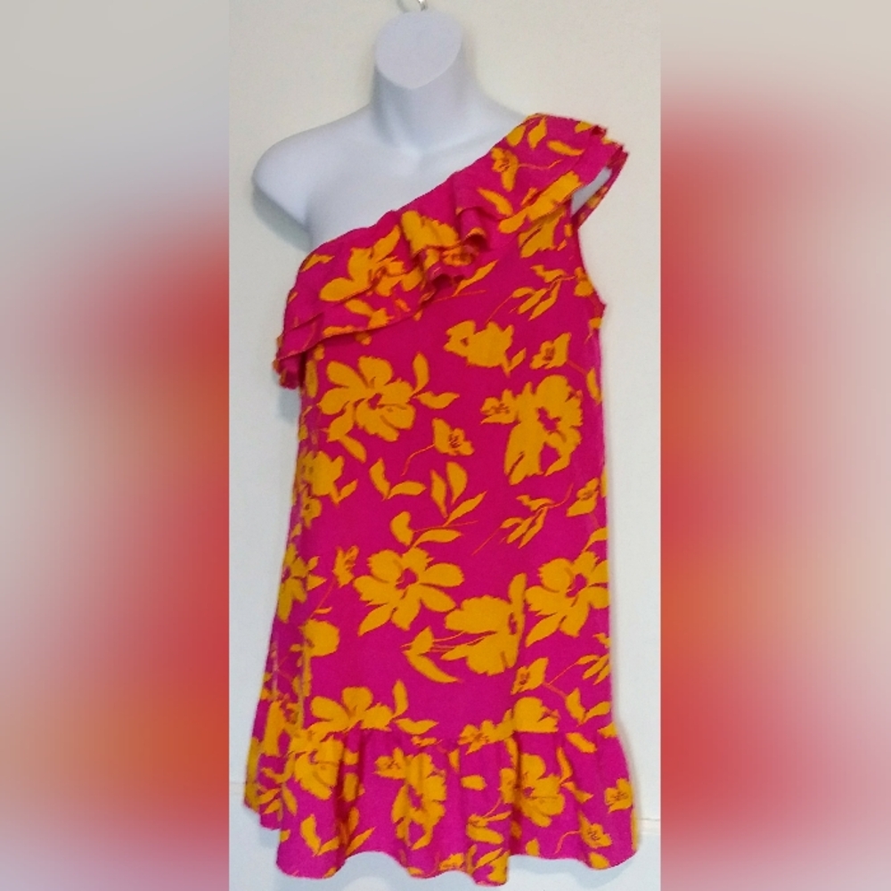 🌺BUNDLE ONLY🌺 SHEIN Asymmetrical Ruffled Pink and Yellow Sundress